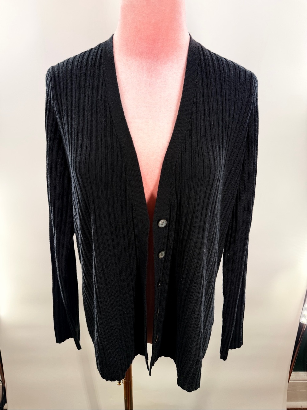 EUC Eileen Fisher V Neck Merino Wool Cardigan - Picture 2 of 7